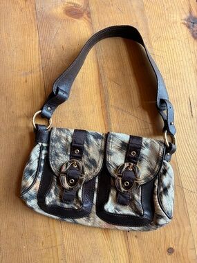 Just Cavalli Y2K leopard animal print purse shoulder bag